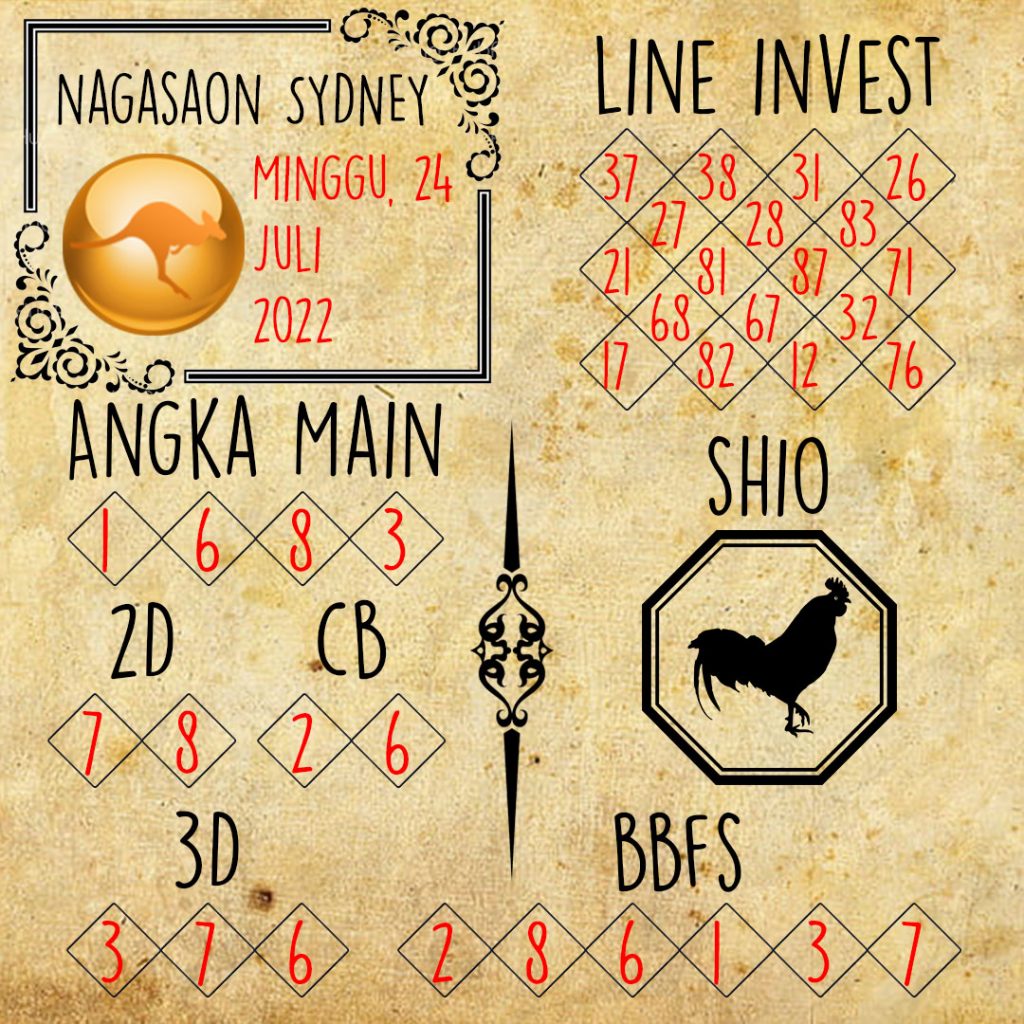 Prediksi Sydney Nagasaon Minggu 24 Juli 2022