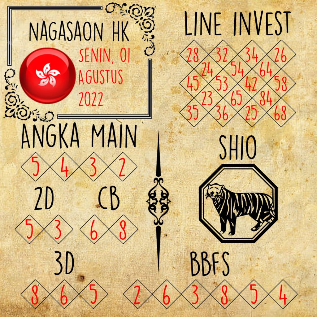 Prediksi HK Nagasaon Senin 1 Agustus 2022