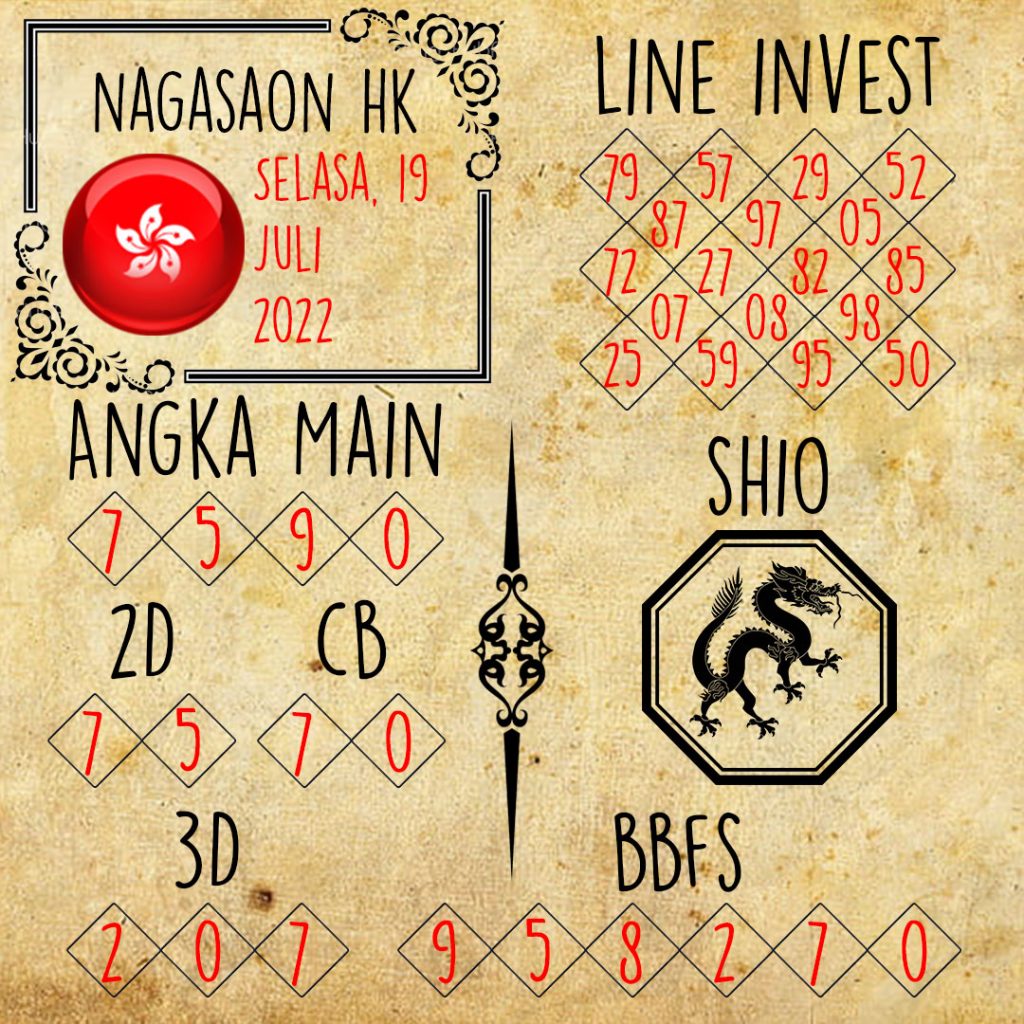 Prediksi HK Nagasaon Selasa 19 Juli 2022