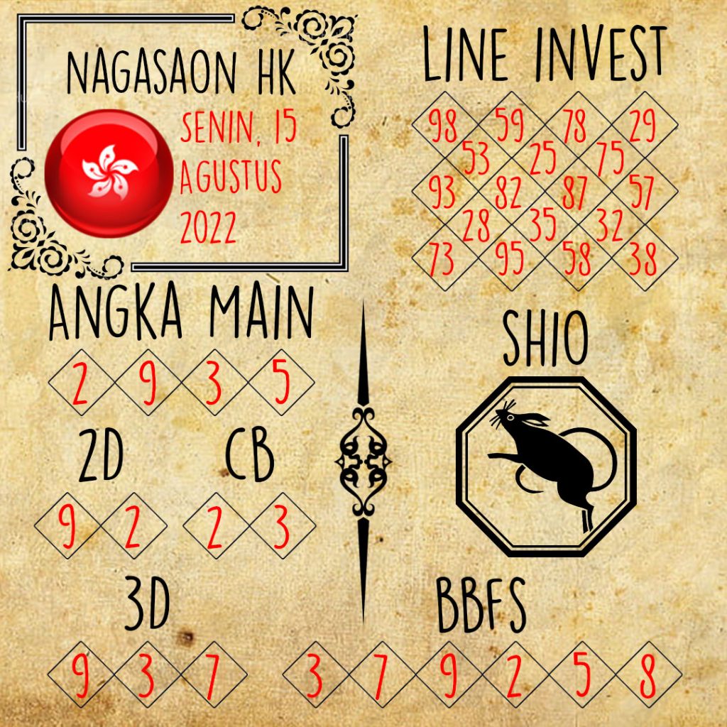 Prediksi HK Nagasaon Senin 15 Agustus 2022